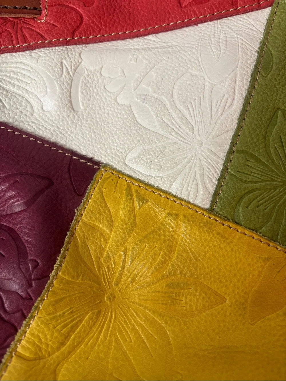 Fossil tooled leather